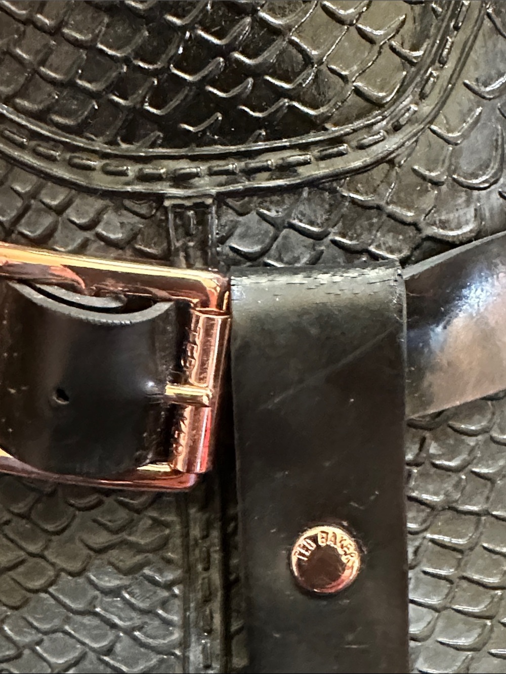 Ted Baker Crocodile Textured Rubber Rain Boots - Picture 7 of 11